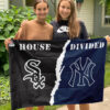 White Sox vs Yankees House Divided Flag, MLB House Divided Flag