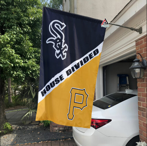 White Sox vs Pirates House Divided Flag, MLB House Divided Flag