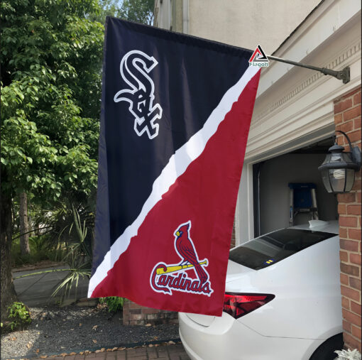 White Sox vs Cardinals House Divided Flag, MLB House Divided Flag