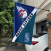 Guardians vs Mariners House Divided Flag, MLB House Divided Flag