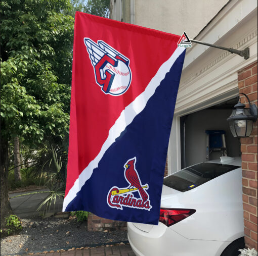 Guardians vs Cardinals House Divided Flag, MLB House Divided Flag