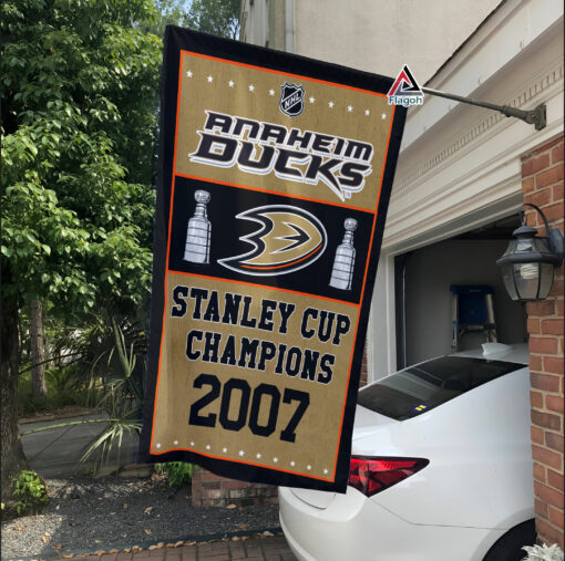 Anaheim Ducks Stanley Cup Champions Flag, Ducks Stanley Cup Flag, NHL Premium Flag