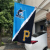 Marlins vs Pirates House Divided Flag, MLB House Divided Flag