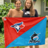 Blue Jays vs Marlins House Divided Flag, MLB House Divided Flag