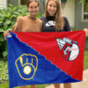 Guardians vs Brewers House Divided Flag, MLB House Divided Flag