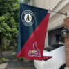 Athletics vs Cardinals House Divided Flag, MLB House Divided Flag