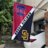 Phillies vs Padres House Divided Flag, MLB House Divided Flag