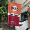 Giants vs Cardinals House Divided Flag, MLB House Divided Flag