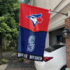 Blue Jays vs Mariners House Divided Flag, MLB House Divided Flag