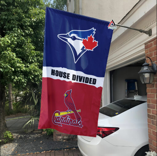 Blue Jays vs Cardinals House Divided Flag, MLB House Divided Flag