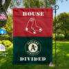 Red Sox vs Athletics House Divided Flag, MLB House Divided Flag