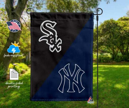 White Sox vs Yankees House Divided Flag, MLB House Divided Flag