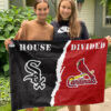 White Sox vs Cardinals House Divided Flag, MLB House Divided Flag