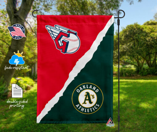 Guardians vs Athletics House Divided Flag, MLB House Divided Flag