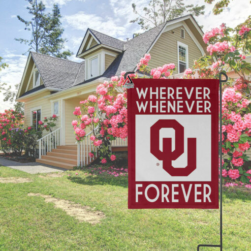 Oklahoma Sooners Forever Fan Flag, NCAA Sport Fans Outdoor Flag