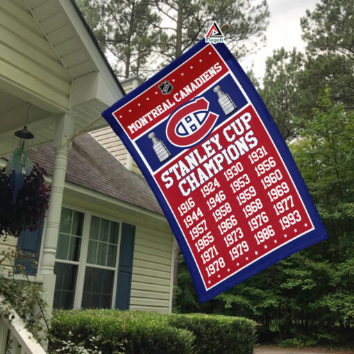Montreal Canadiens Stanley Cup Champions Flag, Canadiens Stanley Cup Flag, NHL Premium Flag
