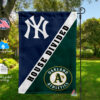 Yankees vs Athletics House Divided Flag, MLB House Divided Flag