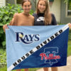 Rays vs Phillies House Divided Flag, MLB House Divided Flag
