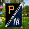 Pirates vs Yankees House Divided Flag, MLB House Divided Flag