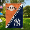 Giants vs Yankees House Divided Flag, MLB House Divided Flag