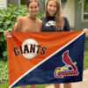 Giants vs Cardinals House Divided Flag, MLB House Divided Flag