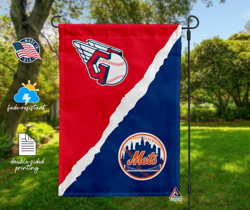 Guardians vs Mets House Divided Flag, MLB House Divided Flag
