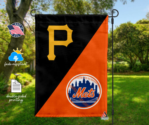 Pirates vs Mets House Divided Flag, MLB House Divided Flag