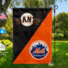 Giants vs Mets House Divided Flag, MLB House Divided Flag