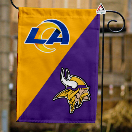 Rams vs Vikings House Divided Flag, NFL House Divided Flag