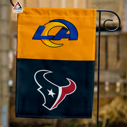 Rams vs Texans House Divided Flag, NFL House Divided Flag