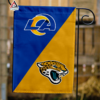 Los Angeles Rams vs Jacksonville Jaguars House Divided Flag, NFL House Divided Flag