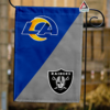 Los Angeles Rams vs vs Las Vegas Raiders House Divided Flag, NFL House Divided Flag