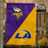 Minnesota Vikings vs Los Angeles Rams House Divided Flag, NFL House Divided Flag