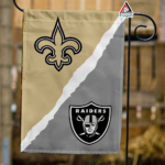 Saints vs Raiders House Divided Flag, NFL House Divided Flag