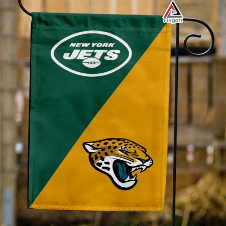 Jets vs Jaguars House Divided Flag, NFL House Divided Flag