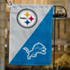 Pittsburgh Steelers vs Detroit Lions House Divided Flag, NFL House Divided Flag
