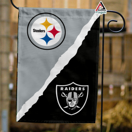Steelers vs Raiders House Divided Flag, NFL House Divided Flag