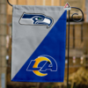 Seattle Seahawks vs Los Angeles Rams House Divided Flag, NFL House Divided Flag