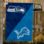 Seahawks vs Lions House Divided Flag, NFL House Divided Flag