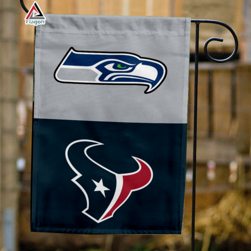 Seahawks vs Texans House Divided Flag, NFL House Divided Flag