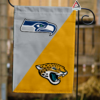 Seattle Seahawks vs Jacksonville Jaguars House Divided Flag, NFL House Divided Flag