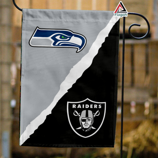 Seahawks vs Raiders House Divided Flag, NFL House Divided Flag