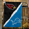 Arizona Cardinals vs Detroit Lions House Divided Flag, NFL House Divided Flag