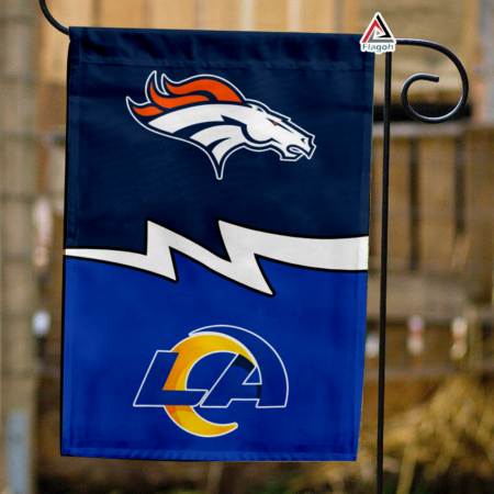 Broncos vs Rams House Divided Flag, NFL House Divided Flag