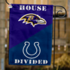 Baltimore Ravens vs Indianapolis Colts House Divided Flag, NFL House Divided Flag