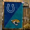 Indianapolis Colts vs Jacksonville Jaguars House Divided Flag, NFL House Divided Flag