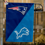 Patriots vs Lions House Divided Flag, NFL House Divided Flag