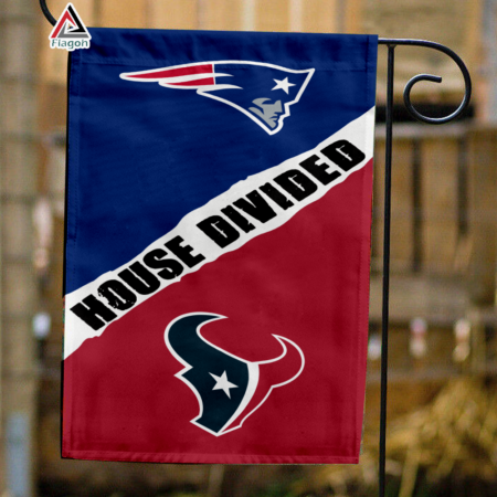 Patriots vs Texans House Divided Flag, NFL House Divided Flag