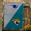 New England Patriots vs Jacksonville Jaguars House Divided Flag, NFL House Divided Flag