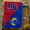 New York Giants vs Los Angeles Rams House Divided Flag, NFL House Divided Flag